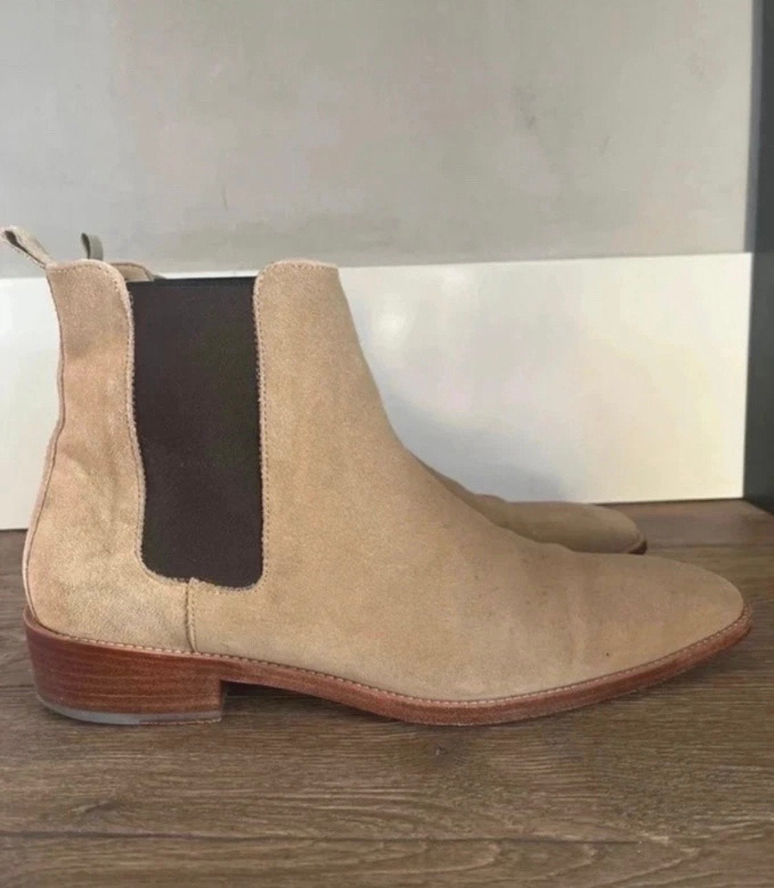 Giuseppe Maurizio suède heren chelsea boots maat 44, Bruin, Boots, Ophalen of Verzenden, Gedragen