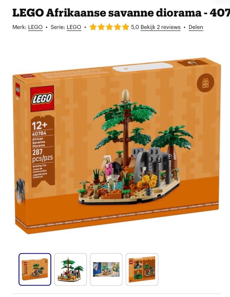 Lego 40784, Afrikaanse savanne diorama, Ophalen of Verzenden, Nieuw, Complete set, Lego