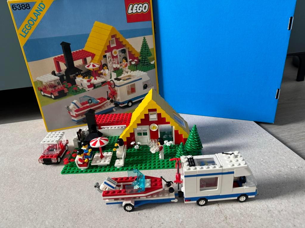 LEGO set 6388 Vakantiehuisje met camper. Vintage, Gebruikt, Lego, Ophalen of Verzenden, Compleet