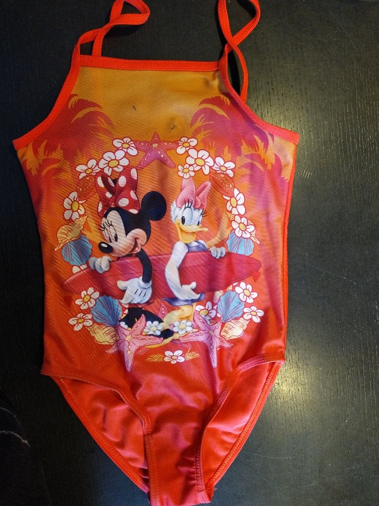 Badpak Minnie Mouse en katrien 98 / 104, Kinderen en Baby's, Gebruikt, Maat 98, Meisje, Badpak