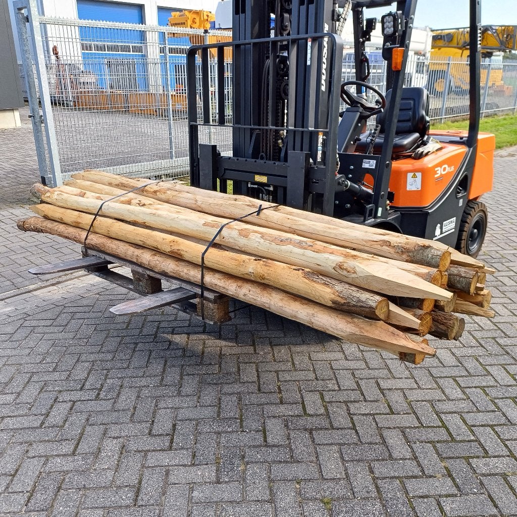 Kastanje paal palen 3 meter hoog 8-10 cm dik!!, Ophalen, Nieuw, Hout, Tuinhek