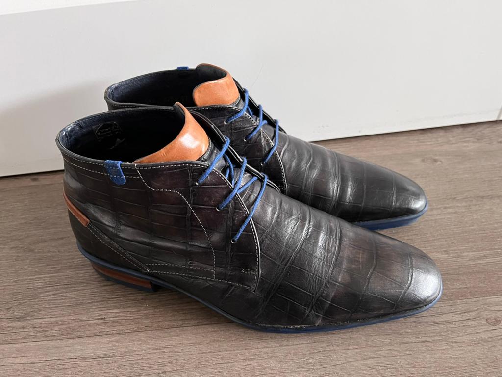 Floris van Bommel herenschoenen maat 8 / 42, Floris van Bommel, Zwart, Floris van Bommel, Ophalen of Verzenden