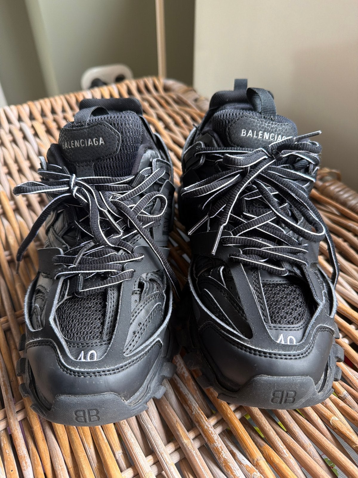 Balenciaga Track Sneakers - Maat 40 Zwart, Ophalen of Verzenden, Gedragen, Zwart, Sneakers of Gympen