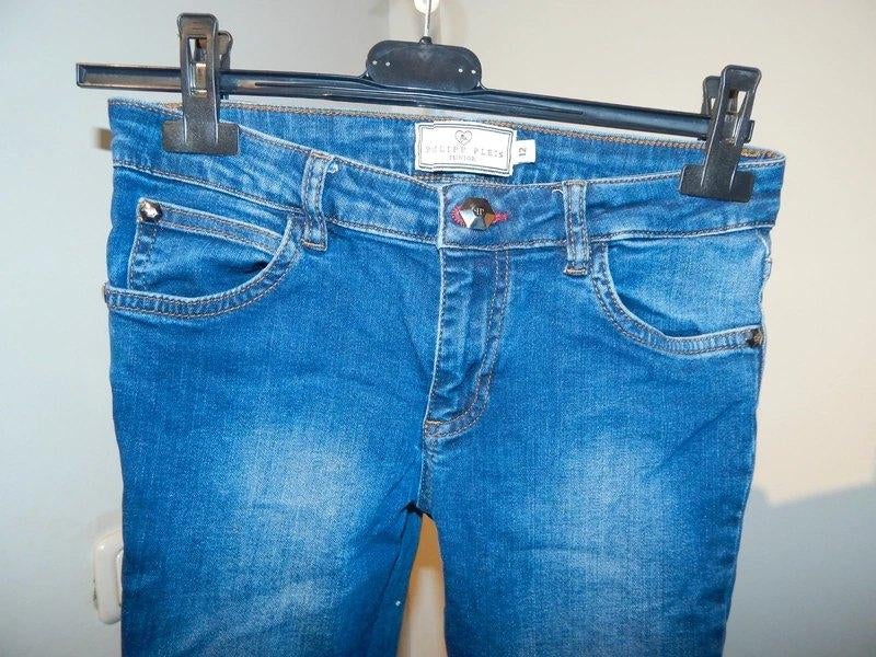 Philipp Plein jeans broek lovertjes zilver hardware merk 12, Broek, Gebruikt, Philipp Plein, Verzenden