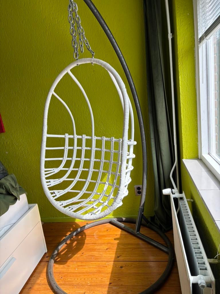 Hangstoel, Tuin en Terras, Hangmatten, Ophalen, Binnen, Zo goed als nieuw, Met standaard