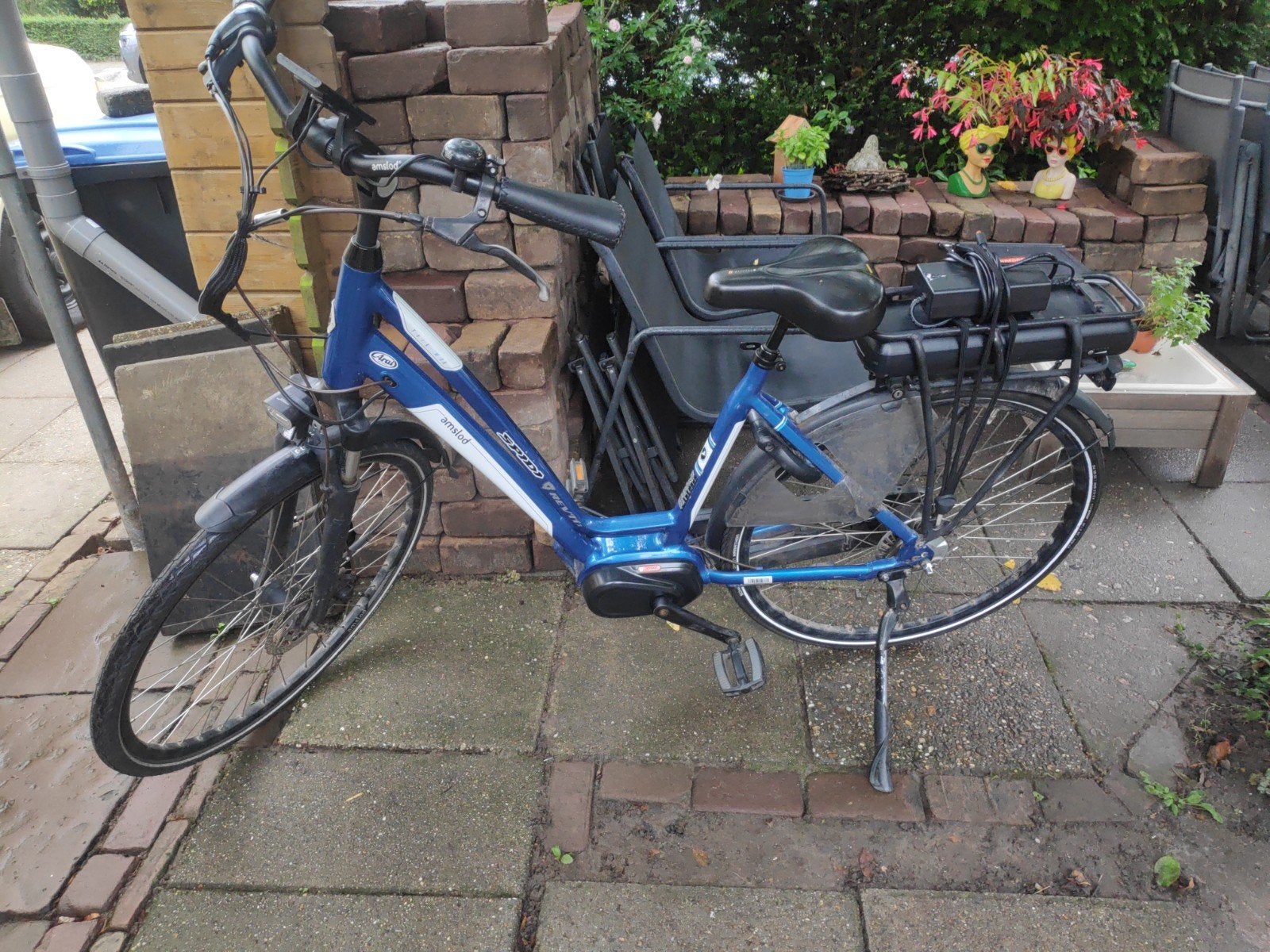 Amslod elektrische fiets met Bafang motor, Gebruikt, (Extra) lage instap, 47 tot 50 cm, Schijfrem