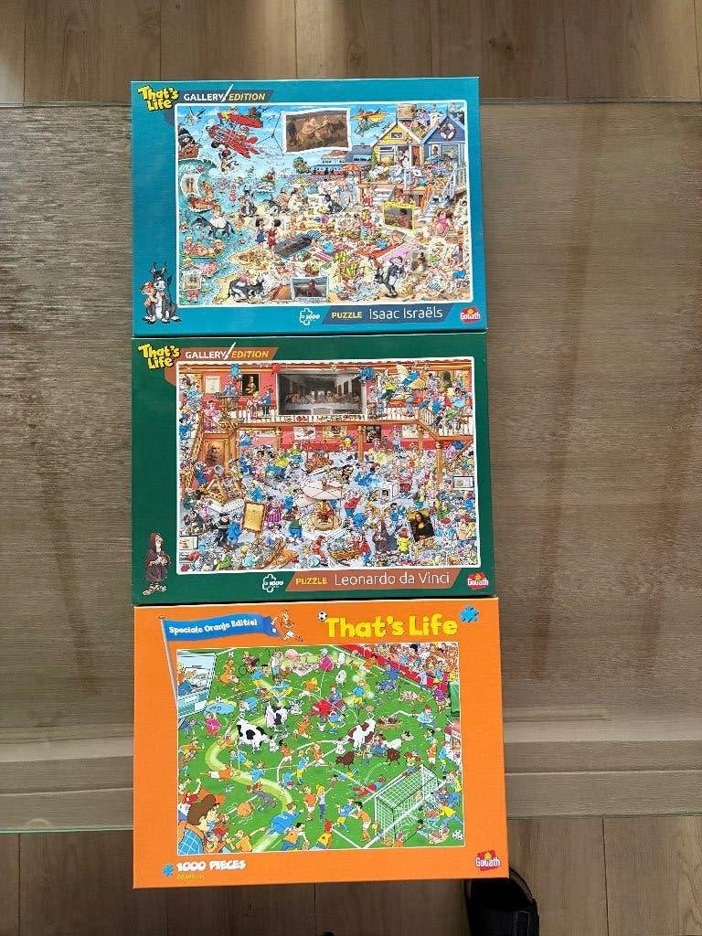 3 Puzzels 1000 stukjes, Ophalen of Verzenden, 500 t/m 1500 stukjes, Zo goed als nieuw, Legpuzzel