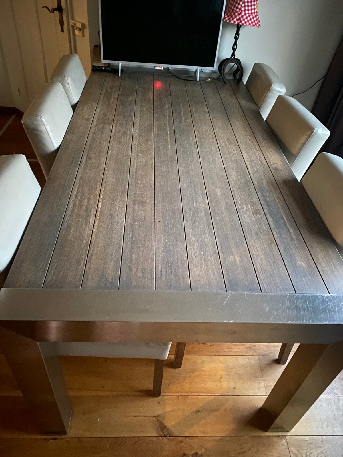 Eettafel, salontafel, tv-tafel en 6 stoelen, Huis en Inrichting, Ophalen