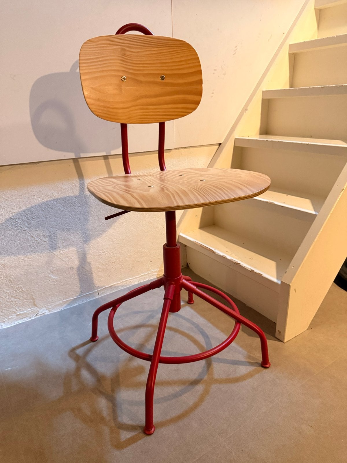 IKEA Kullaberg bureaustoel - Rood/Hout, Huis en Inrichting, Ophalen, Gebruikt, Rood, Bureaustoel