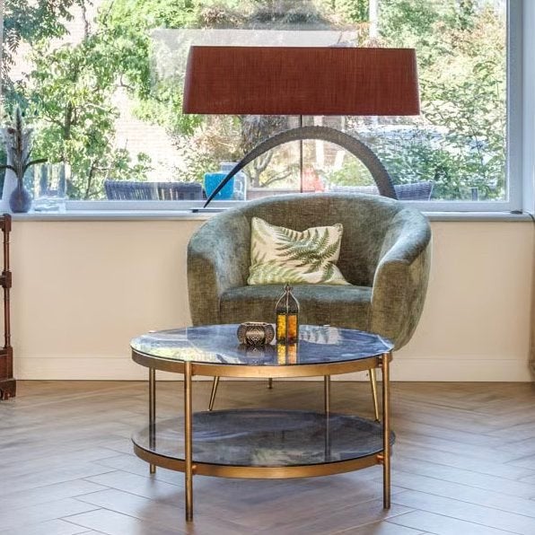 FAUTEUIL ROSALY - GROEN SUEDE LEEN BAKKER, Ophalen, Overige kleuren, Zo goed als nieuw, Eén