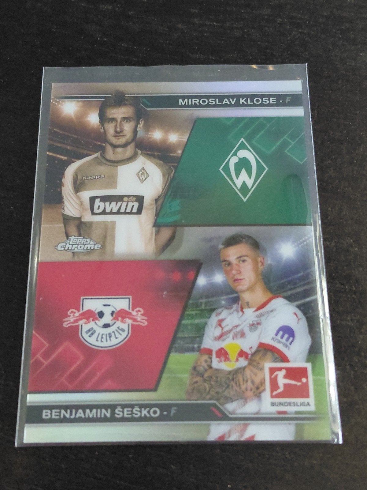Topps Chrome Bundesliga Miroslav Klose & Benjamin Sesko, Verzamelen, Sportartikelen en Voetbal, Ophalen of Verzenden, Zo goed als nieuw