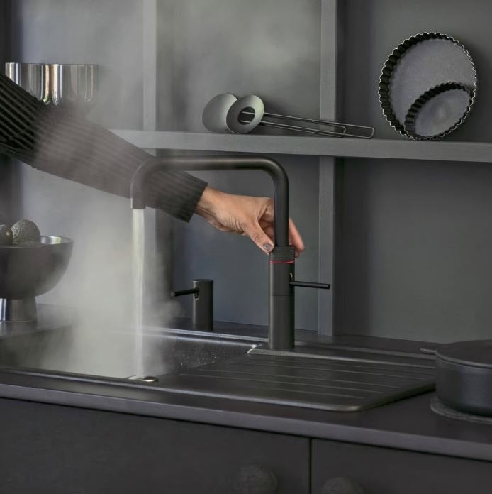 Quooker Fusion Square Zwart 3-in-1 Kokend Water Kraan+PRO3, Niet ingevuld, Niet ingevuld, Niet ingevuld