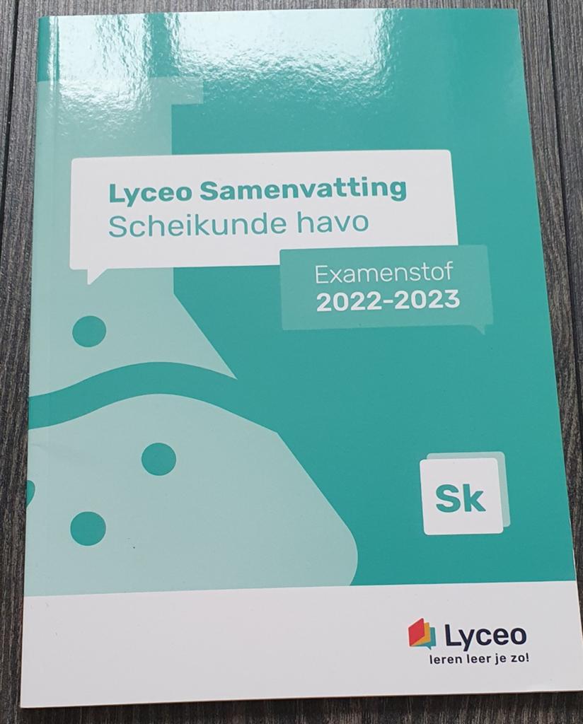 Lyceo Samenvatting Scheikunde havo Examenstof 2022-2023, Boeken, Lyceo, Zo goed als nieuw, Beta, HBO