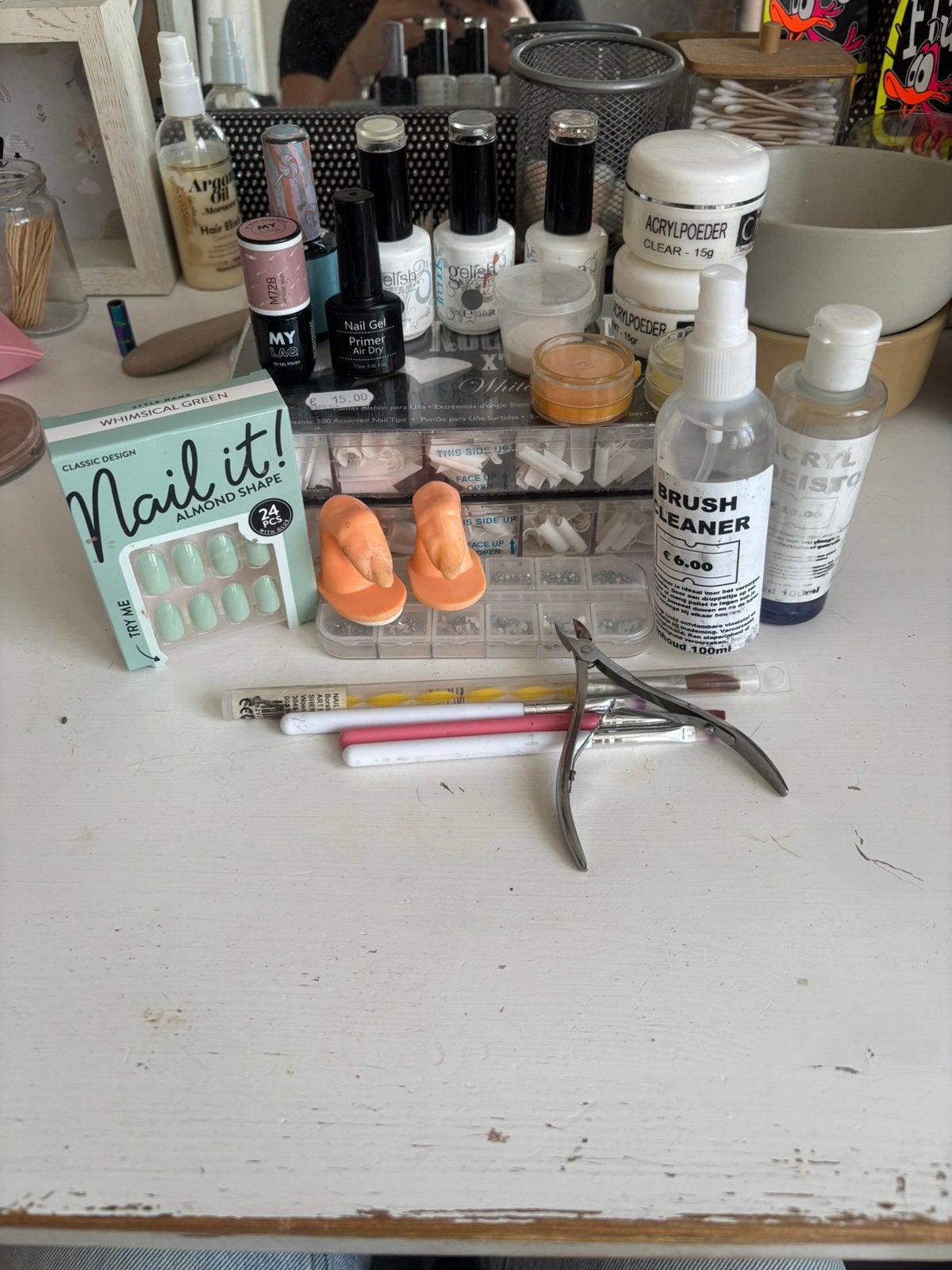 Nagelspullen, Ophalen of Verzenden, Zo goed als nieuw, Wit, Handen en Nagels