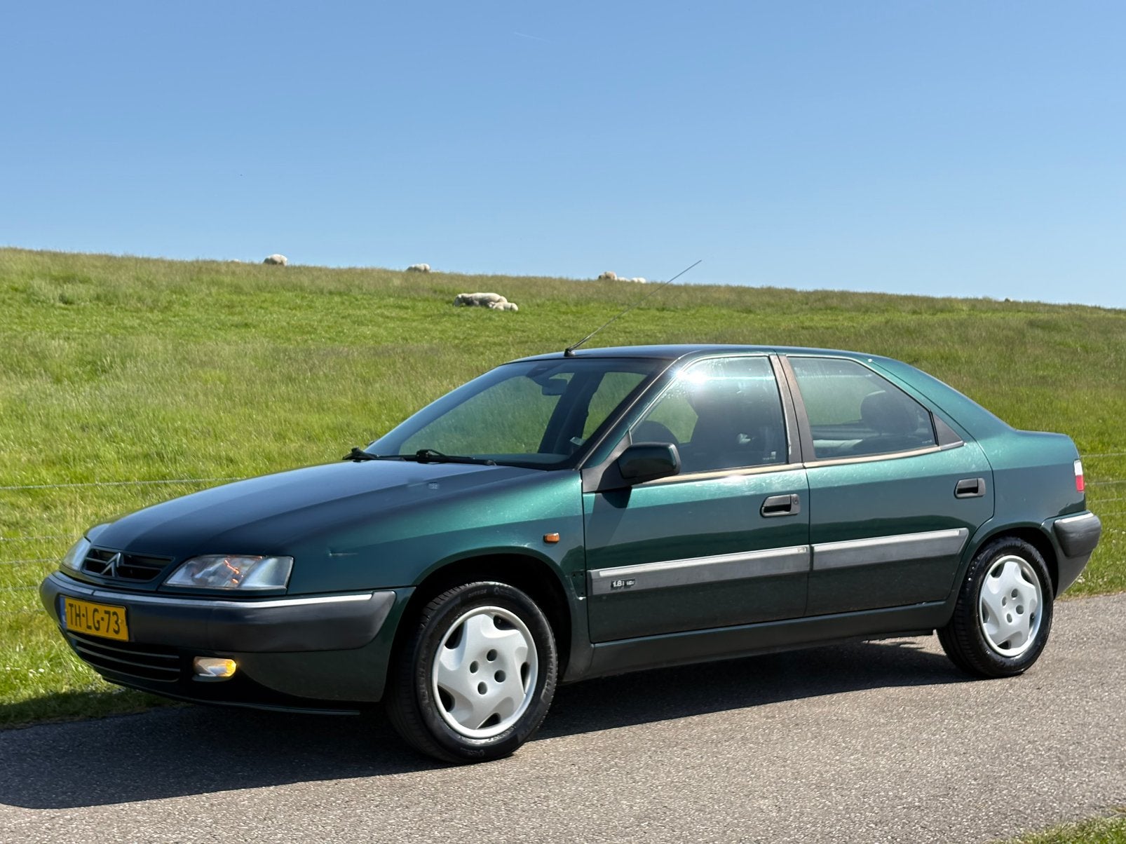 Citroën Xantia 1.8 16V 1998 Groen | Hydro | Airco | goed oh!, Auto's, Voorwielaandrijving, Euro 5, Metallic lak, 4 cilinders