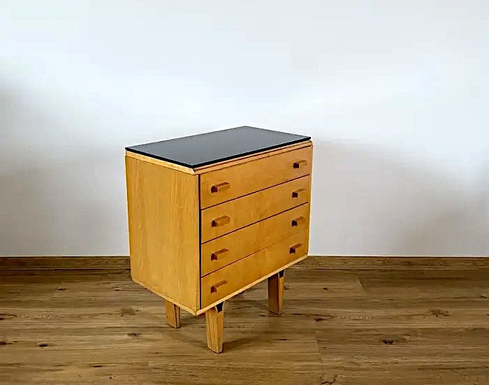 Ladekastjes 1960 , functioneel design, neerzetten&genieten!, Gebruikt, 50 tot 100 cm, 3 of 4 laden, Minder dan 100 cm