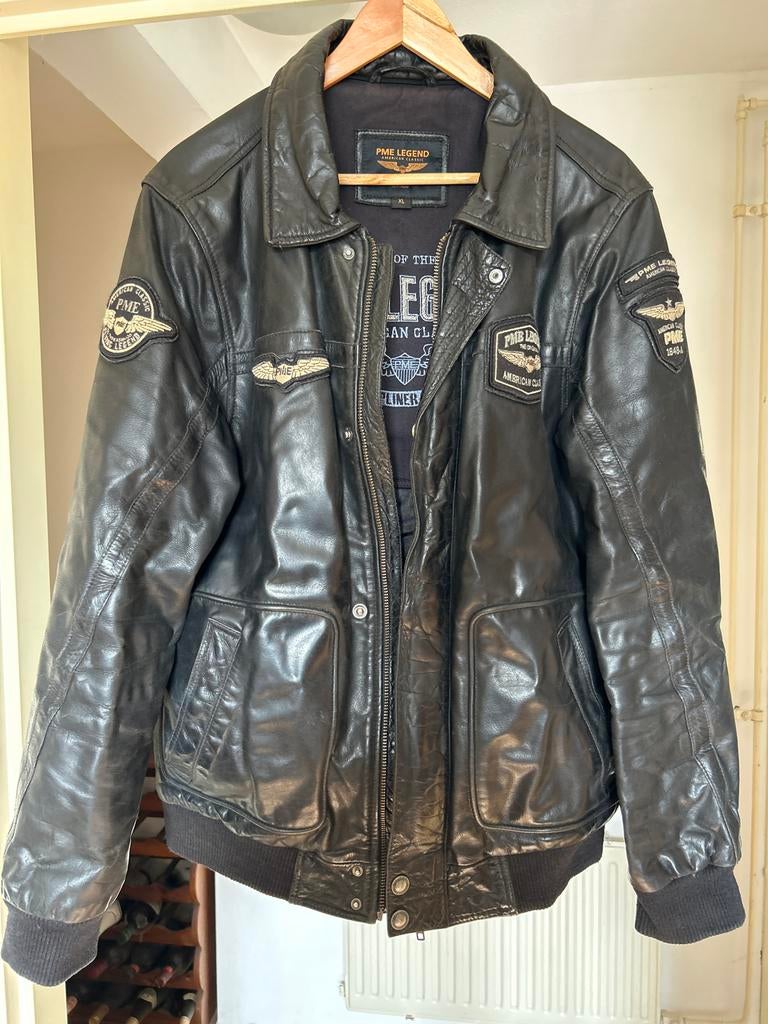 PME Legend leren jas, zwart, maat XL, Kleding | Heren, Jassen | Winter, Ophalen of Verzenden, Zo goed als nieuw, Maat 56/58 (XL)