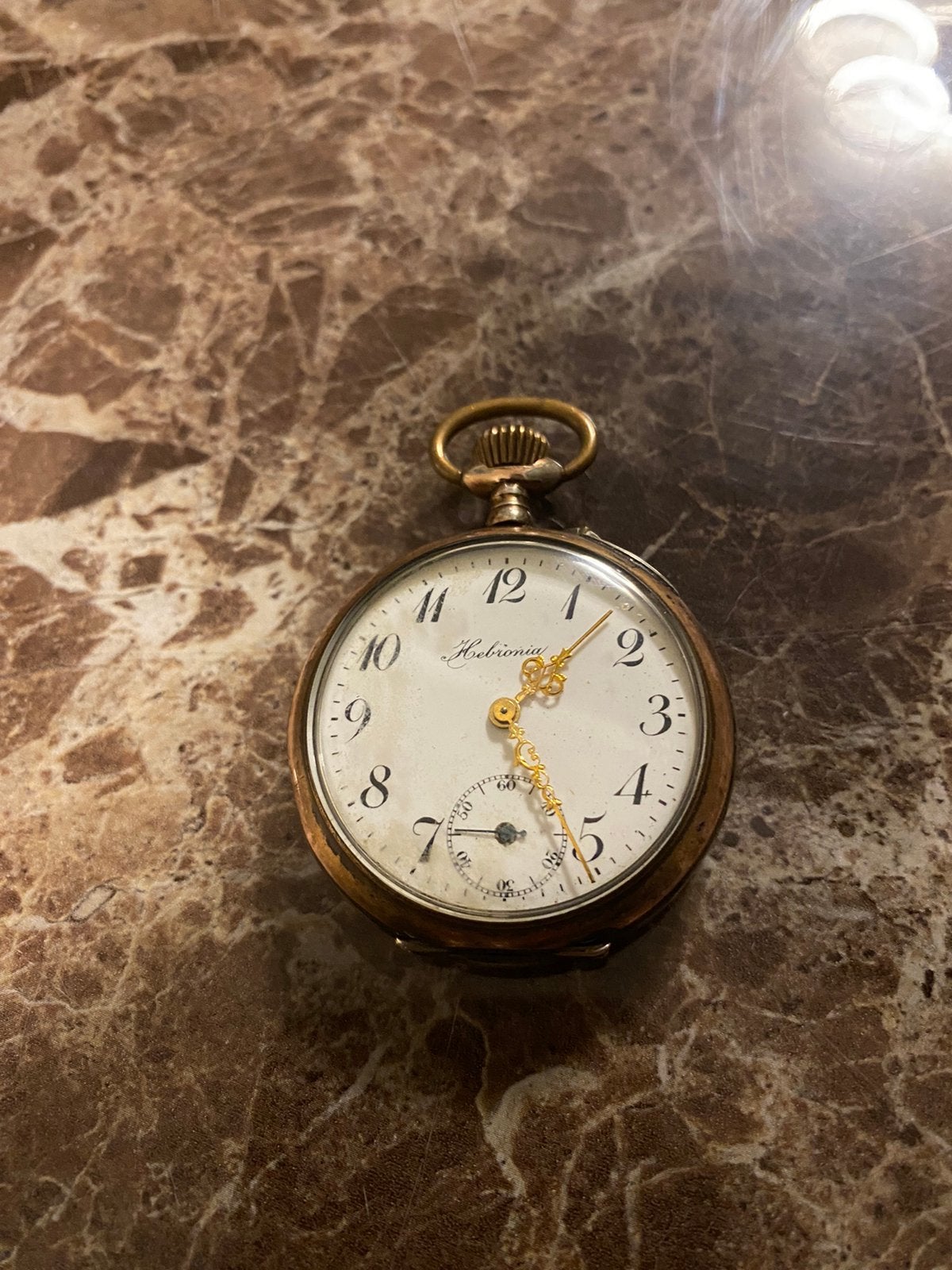 Herbronia zilveren zak horloge 0.800 antiek oude pocketwatch, Verzenden