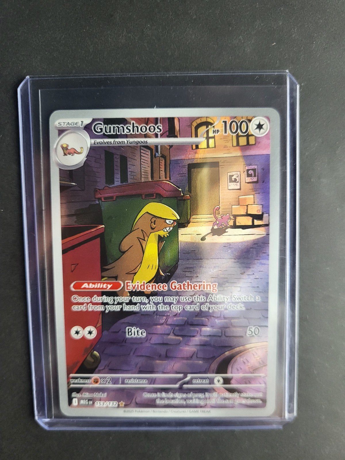 Gumshoos Pokémon kaart (Full Art) - Sun & Moon, Verzenden, Zo goed als nieuw, Losse kaart