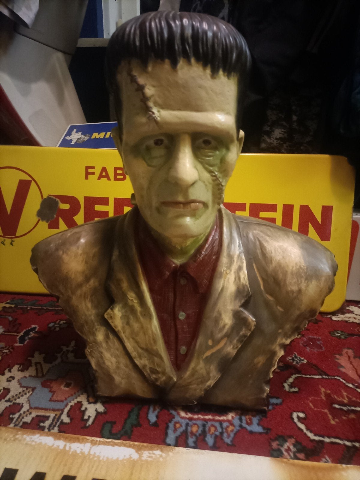 Zeldzame Frankenstein Buste Skorpion Jaren '90 - 56cm Hoog, Handgemaakt, Art deco, Buste, Kunststof