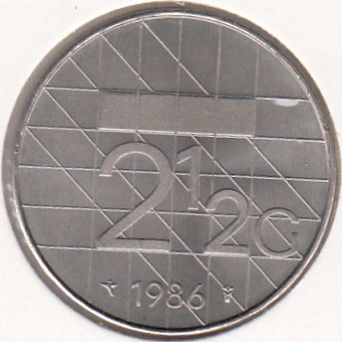 Nederland Rijksdaalder 1986 Beatrix UNC in munthouder, Ophalen of Verzenden, Koningin Beatrix, 2½ gulden, Losse munt