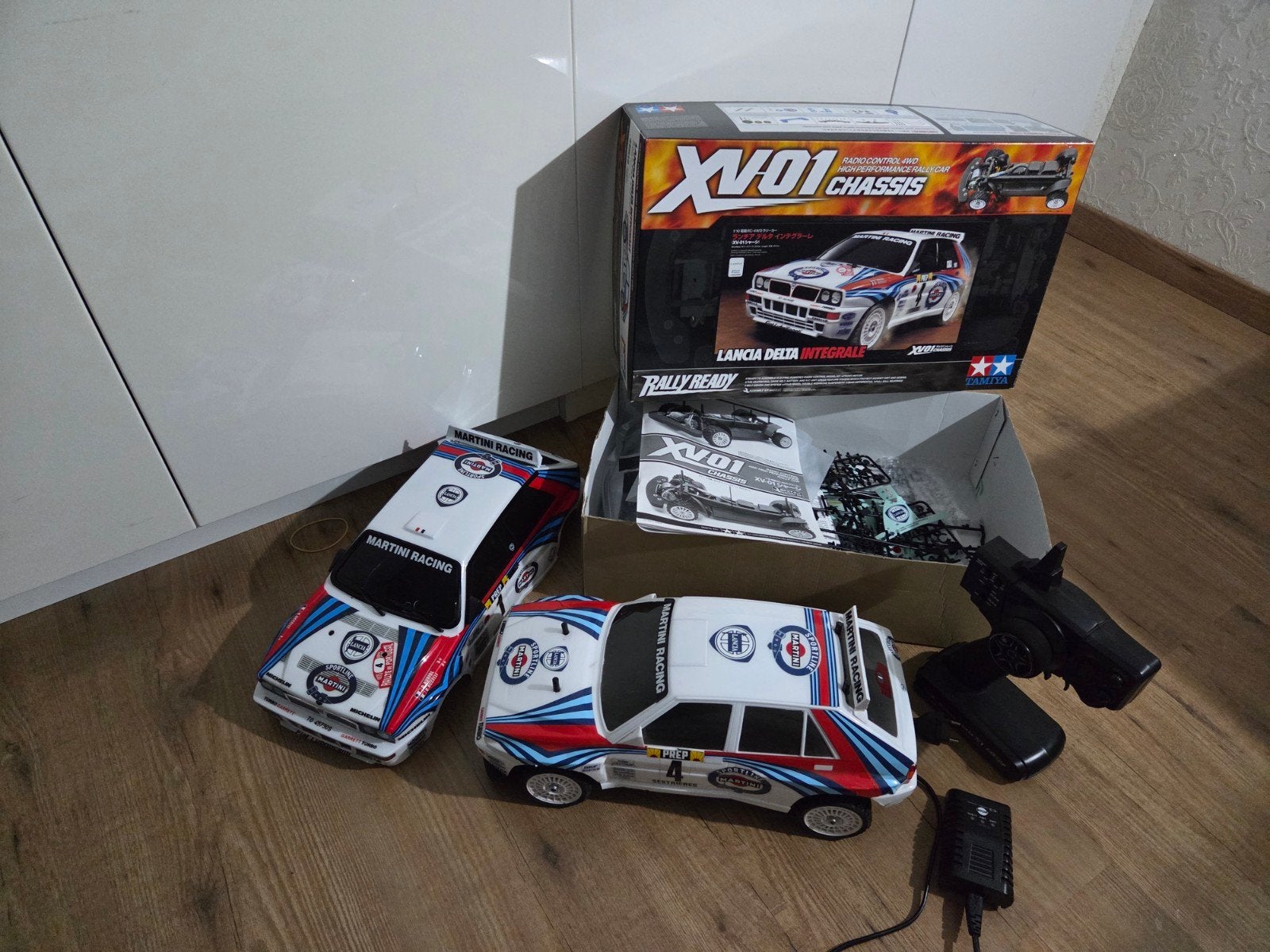 Tamiya 4x4 XV-01 Lancia Delta Integrale Martini Racing, Elektro, Ophalen of Verzenden, Zo goed als nieuw, Schaal 1:10