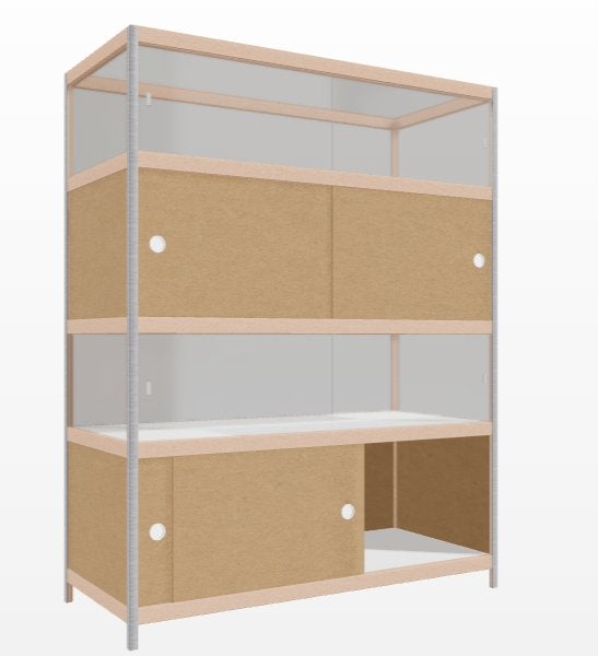kewlox vitrinekast 120 breed x 52 diep x 153,5 hoog, Huis en Inrichting, Ophalen, Gebruikt