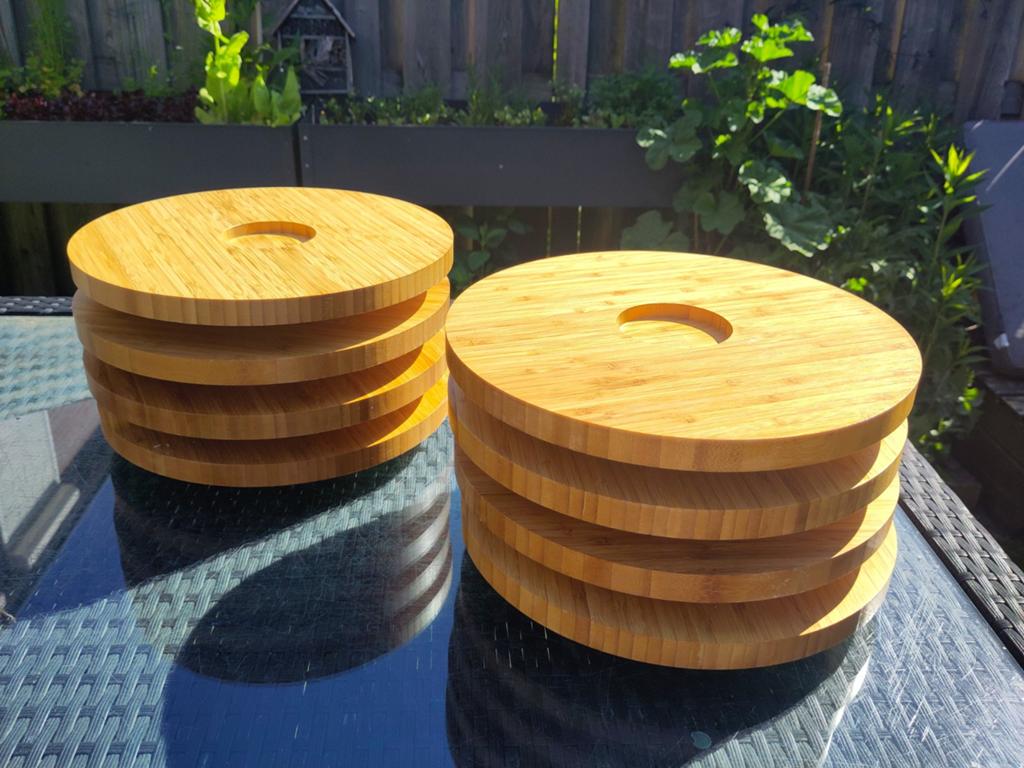 Houten planken met draaiplateau, 8 stuks, Ophalen of Verzenden
