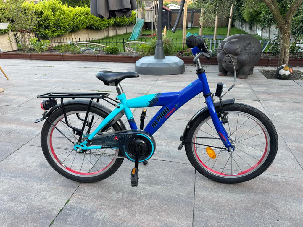 Alpina Yabber Kinderfiets 18 inch, Ophalen, Zo goed als nieuw, Terugtraprem, 16 tot 20 inch