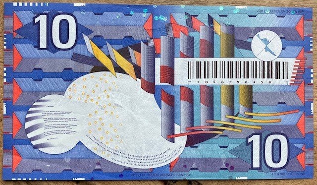 heel mooi biljet 10 gulden 1997 IJsvogel, Ophalen, 10 gulden, Los biljet