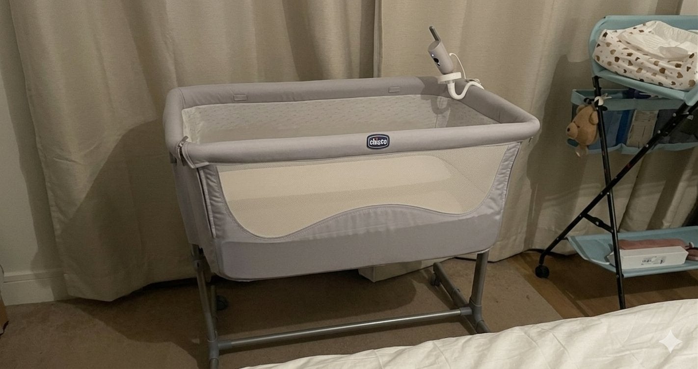 Chicco Next2me co-sleeper met matras en hoeslakens, Ophalen, Zo goed als nieuw, Wieg