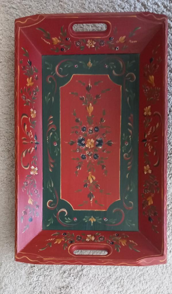 Hindeloopen beschilderde mangelbak. 60x49 cm., Antiek en Kunst, Antiek | Woonaccessoires, Ophalen
