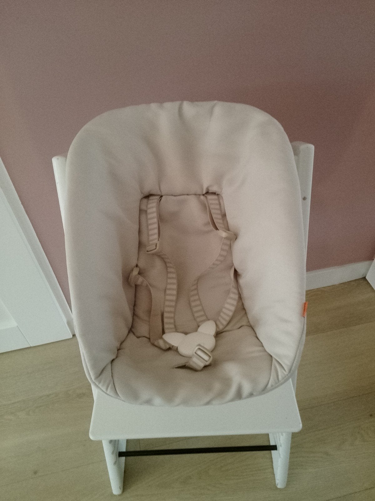 Stokke Tripp Trapp met newborn set, extra hoes, speelbeugel, Ophalen of Verzenden, Gebruikt, Meegroeistoel, Gordel(s)