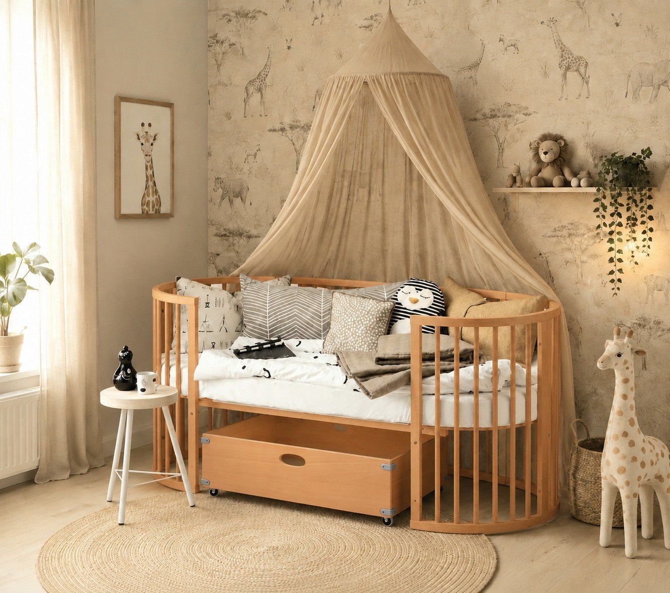OPBERGLADE voor Stokke Sleepi Juniorbed blank hout, Ophalen, Minder dan 140 cm, 70 tot 85 cm