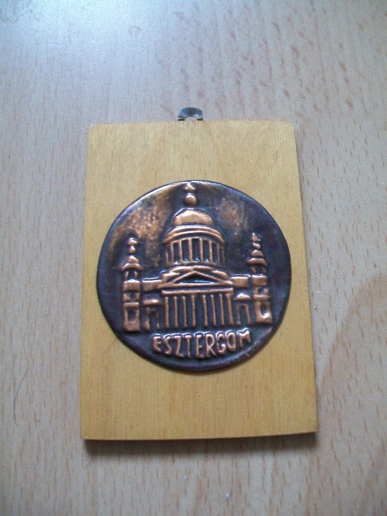 Wanddecoratie plaquette Esztergom Basiliek Hongarije 5x7 cm, Ophalen of Verzenden, Zo goed als nieuw
