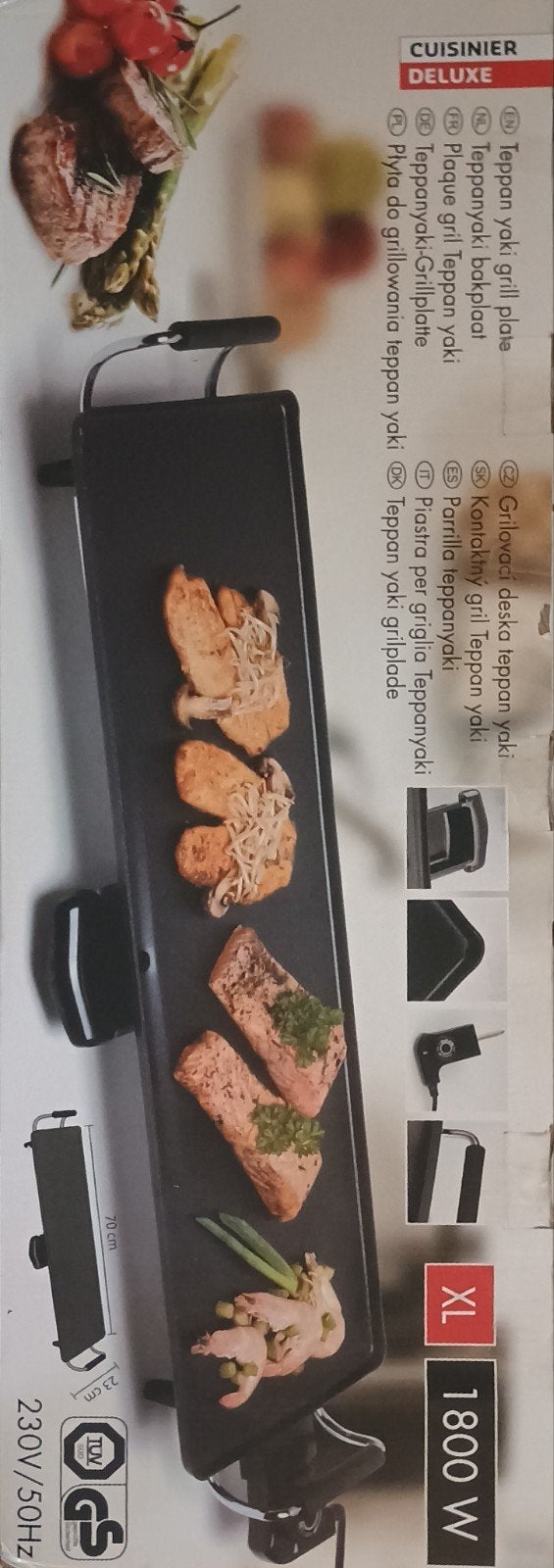 zwarte Teppanyaki bakplaat XL versie 70x23cm Nieuw, Ophalen of Verzenden, Nieuw, Tafelgrill