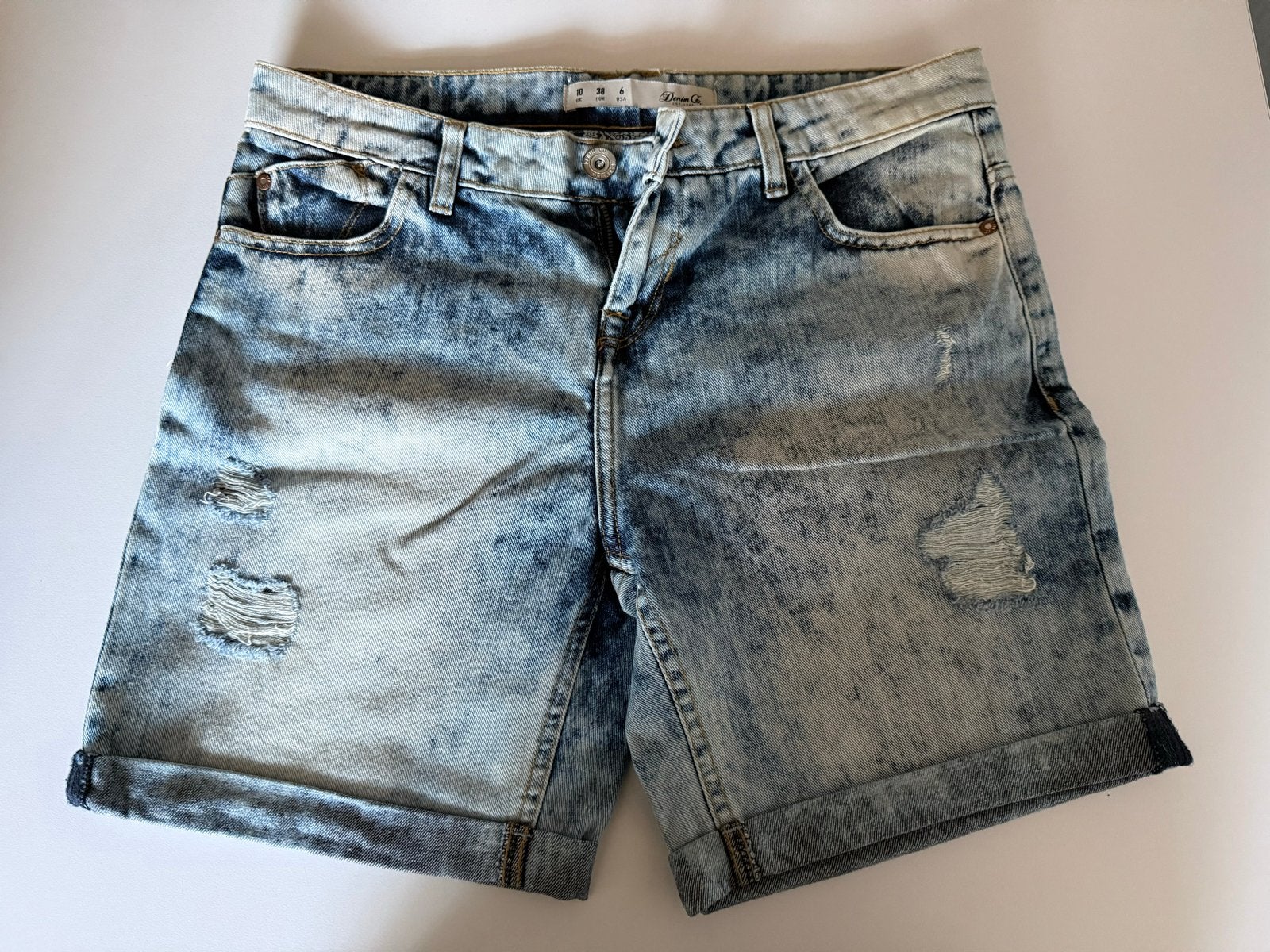 Denim Co. korte spijkerbroek, maat 38, Kleding | Dames, Maat 38/40 (M), Kort, Blauw, Ophalen of Verzenden
