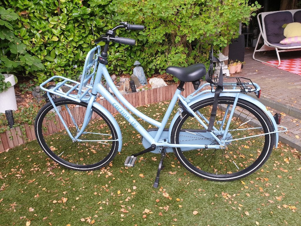 cortina u4 dames fiets transporter mat blauw metallic ZGAN, Terugtraprem, Versnellingen, Zo goed als nieuw, 50 tot 53 cm