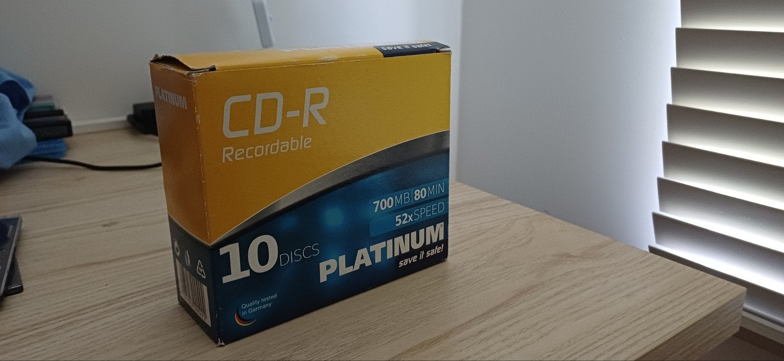 Platinum CD-R Recordable 700MB 80min 52x Speed (10 stuks), Computers en Software, Beschrijfbare discs, Nieuw, Cd, Op spindel, Ophalen