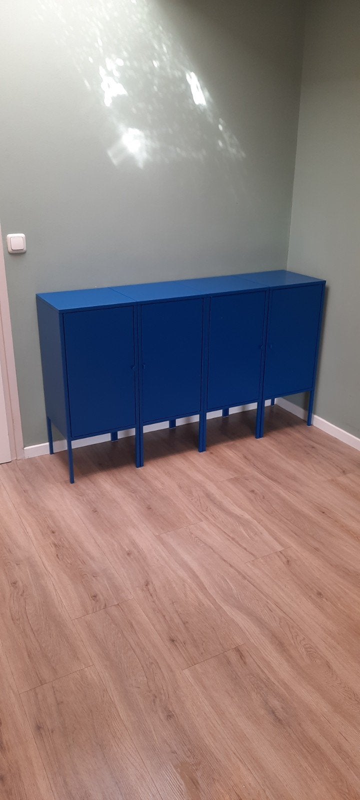 Ikea locker kast - 4 losse delen, blauw, Ophalen, Gebruikt