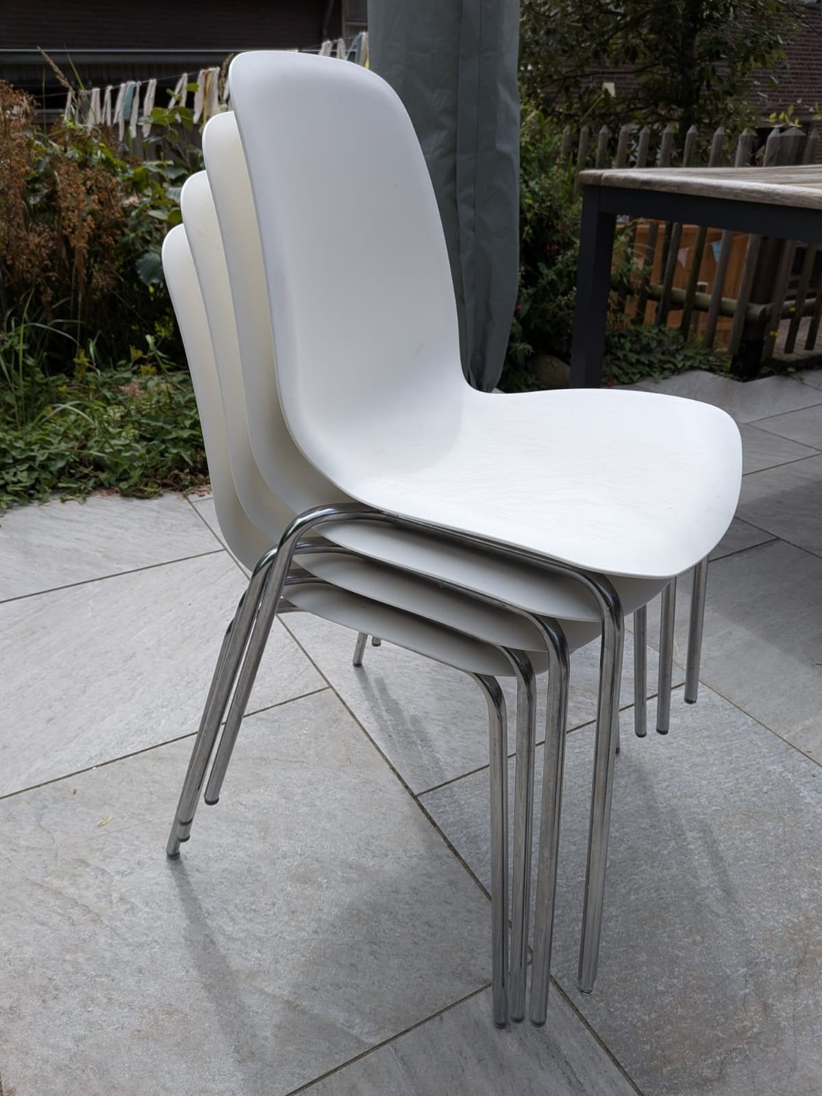 Ikea stoelen wit goede staat. 4 stuks, Ophalen, Wit