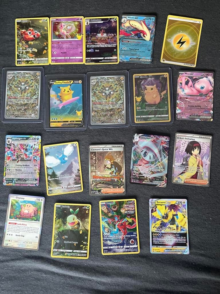 Grote collectie Pokémon kaarten - Diverse zeldzaamheden, Ophalen of Verzenden, Zo goed als nieuw, Meerdere kaarten