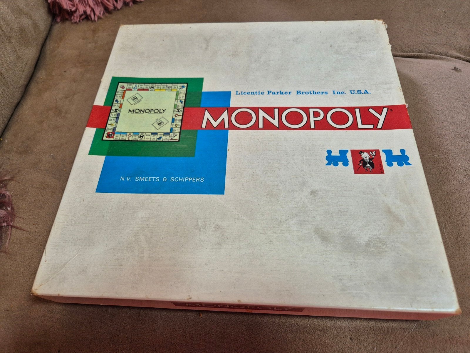 Vintage Monopoly Bordspel - Parker Brothers, Vijf spelers of meer, Ophalen of Verzenden, Gebruikt, Parker Brothers