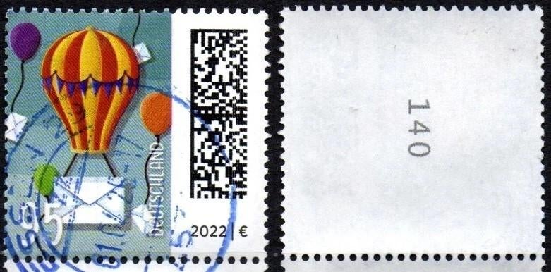 2022 rolzegel 3705 met nummer gestempeld 23-4, Verzenden, 1990 tot heden, Gestempeld