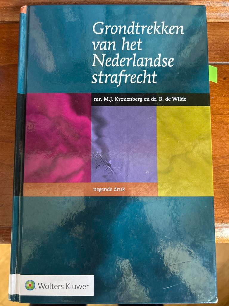 Grondtrekken van het Nederlandse strafrecht - Negende druk, Boeken, Studieboeken en Cursussen, Ophalen of Verzenden, Gamma, Gelezen