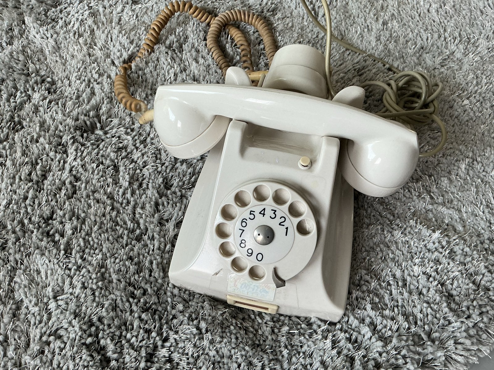 Vintage bakeliet Telefoon - Crème Wit, Ophalen of Verzenden
