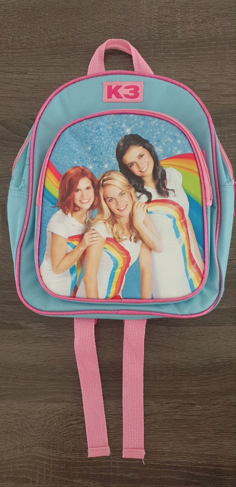 K3 Schooltas / Rugzak - Blauw met Roze accenten, Gebruikt, Ophalen of Verzenden, 30 tot 40 cm, Minder dan 30 cm