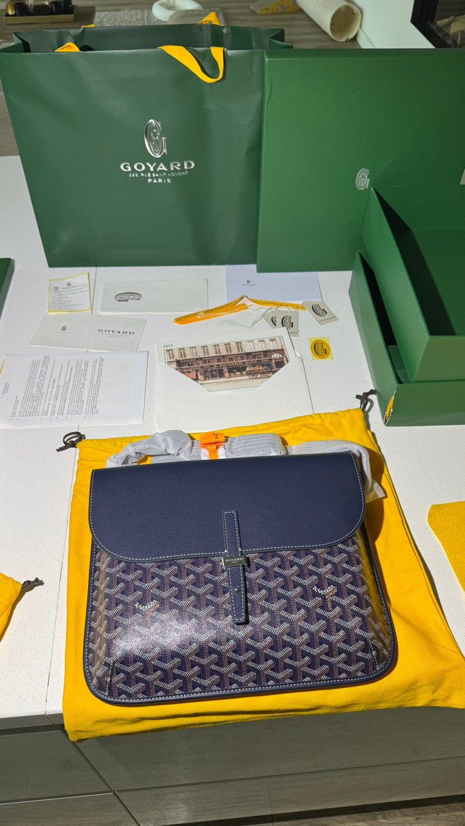 Goyard heren tas ECHT LEER/SUÈDE, Ophalen of Verzenden, Nieuw, Overige kleuren, Leer