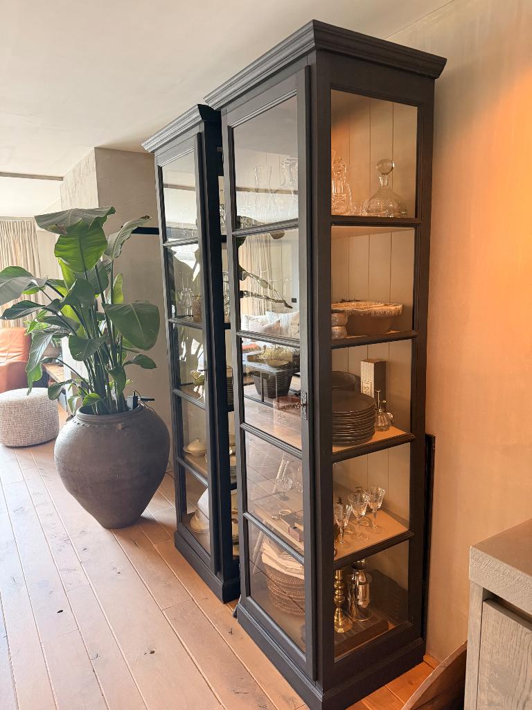 Vitrine kast (1 stuk), Huis en Inrichting, Kasten | Vitrinekasten, Ophalen, 200 cm of meer, 50 tot 100 cm, 25 tot 50 cm
