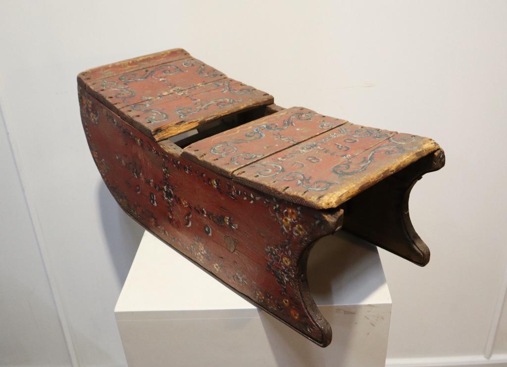 Antieke Hindeloopen slee 1850, Ophalen of Verzenden
